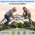 10FT Climbing Dome with Hammock and Led String Light,Gardwin Kids Geometric Climber Dome Jungle Gym Outdoor Play Toddler Play Set for Ages 3-12, Supports up to 880lbs